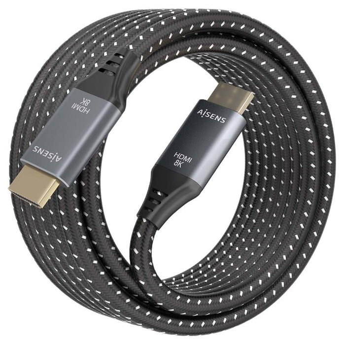 Aisens Cable HDMI V2.1 Ultra Alta Velocidad 8K 5m Gris/Negro